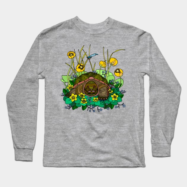 Snapping Turtle Long Sleeve T-Shirt by ThisIsNotAnImageOfLoss